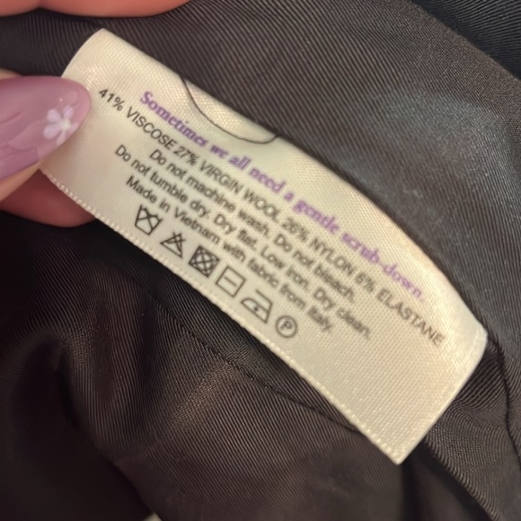 MM LaFleur The Collin’s Blazer NWT Tailored Black Hidden Placket Wool Blend 8 - Picture 11 of 12